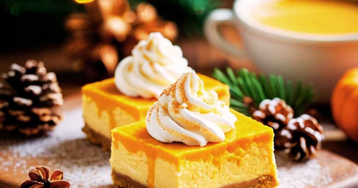 Gluten-Free Christmas Dessert | Pumpkin Cheesecake Bars